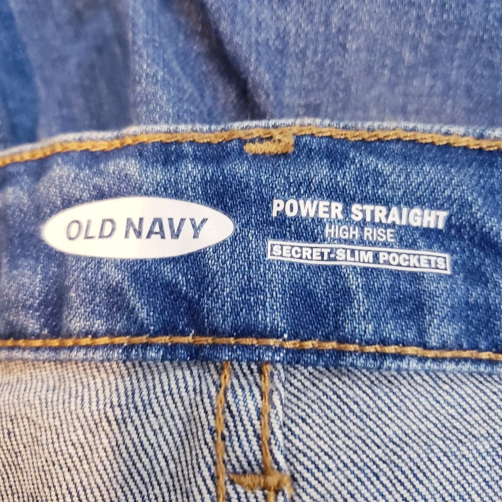 Old Navy Women's Straight Leg Jeans - Blue - Picture 8 of 10